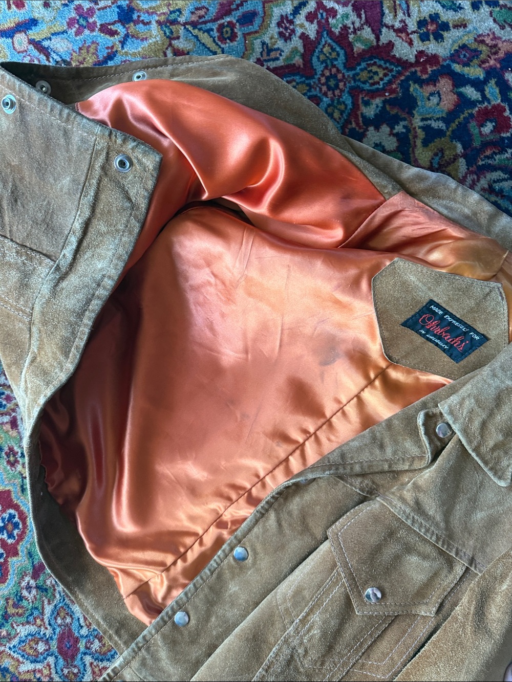 Vintage made for Orbachs Suede Bomber motorcycle Jacket - Picture 14 of 14